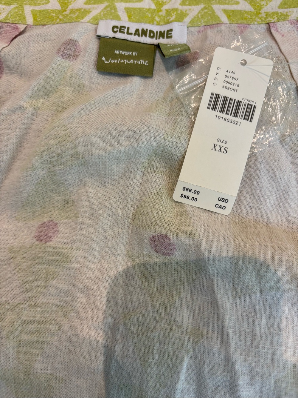 WOOL + NATURE x Celandine by Anthropologie Linen Blend Buckle Wrap Skirt, Sz XXS - Picture 2 of 11